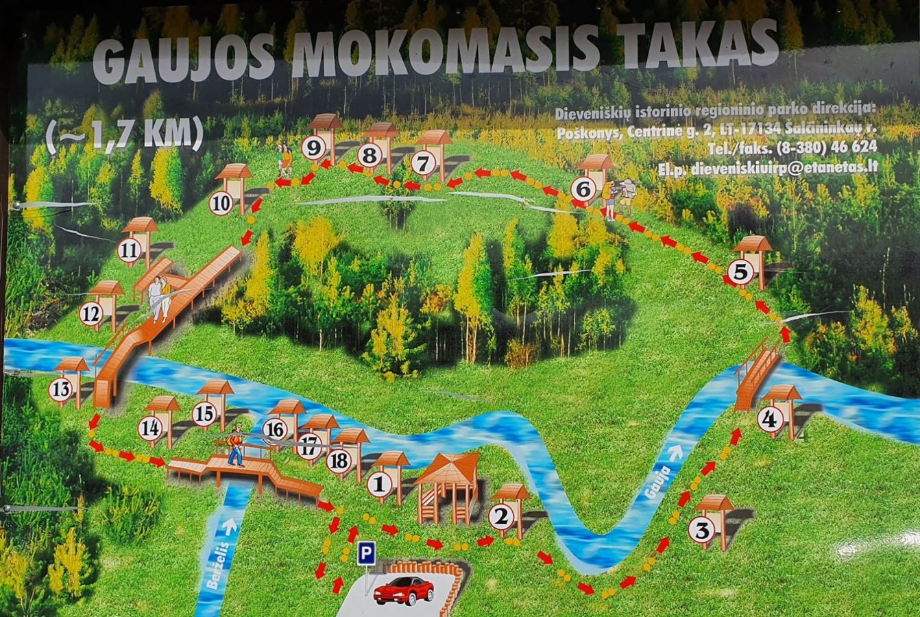 Dieveniškės. Gaujos mokomasis takas